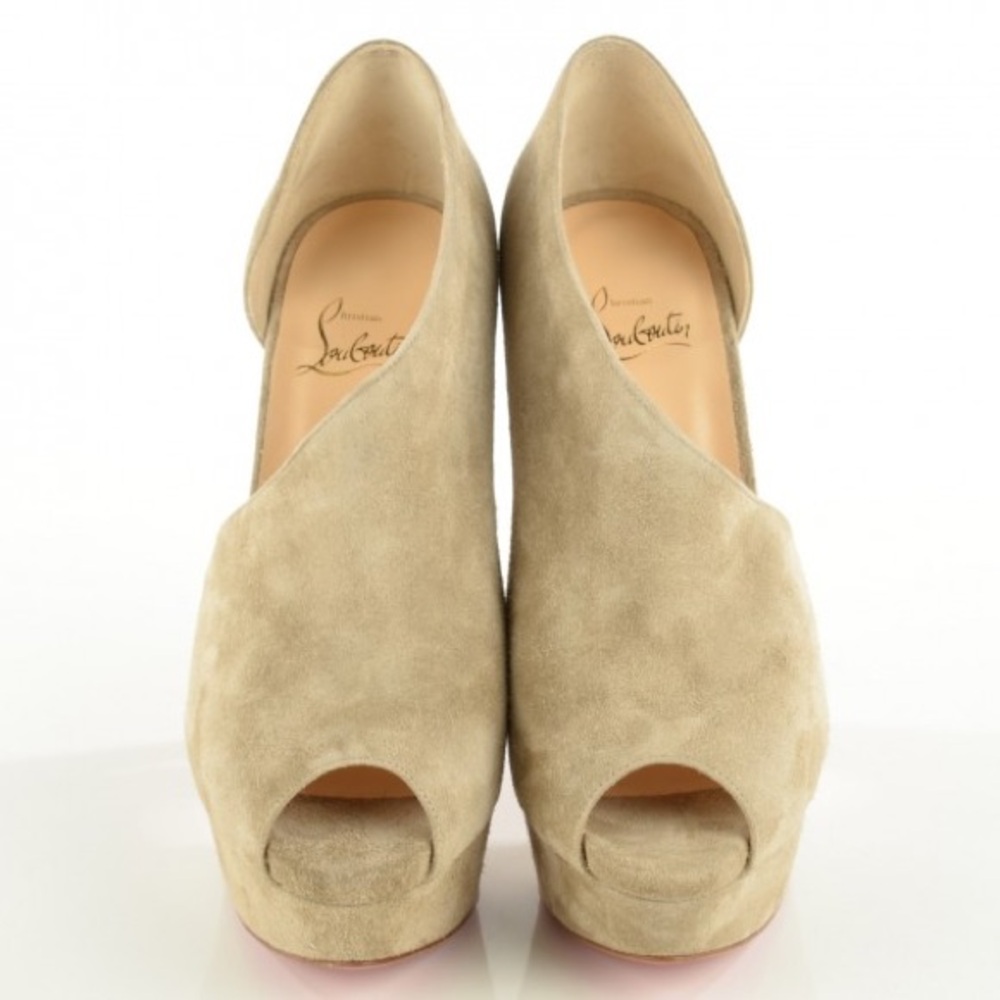 CHRISTIAN LOUBOUTIN Suede Calfskin Verita 150 Booties Size 37